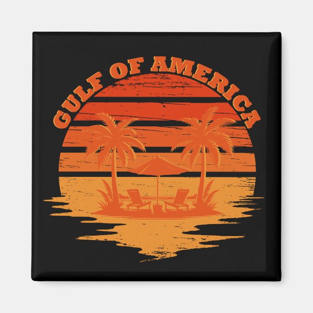 Gulf of America vintage American patriotic design Magnet (Front)