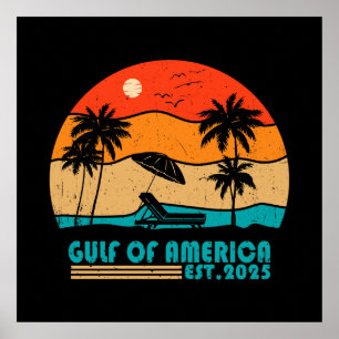 Gulf of America vintage American patriotic design Poster