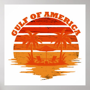 Gulf of America vintage American patriotic Poster