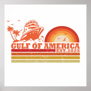 Gulf of America vintage American patriotic Poster