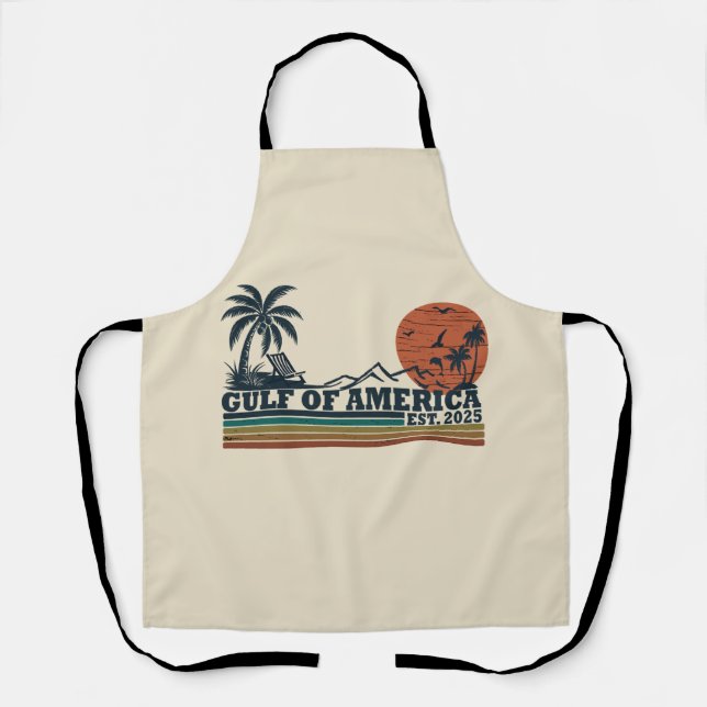 Gulf of America vintage patriotic design Apron (Front)