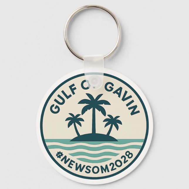 Gulf of Gavin 2028 Newsom Keychain (Front)