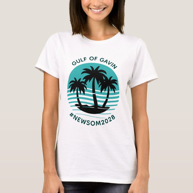 Gulf of Gavin | Funny Political Humor T-Shirt (Front)