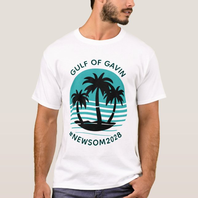 Gulf of Gavin | Funny Political Humor T-Shirt (Front)