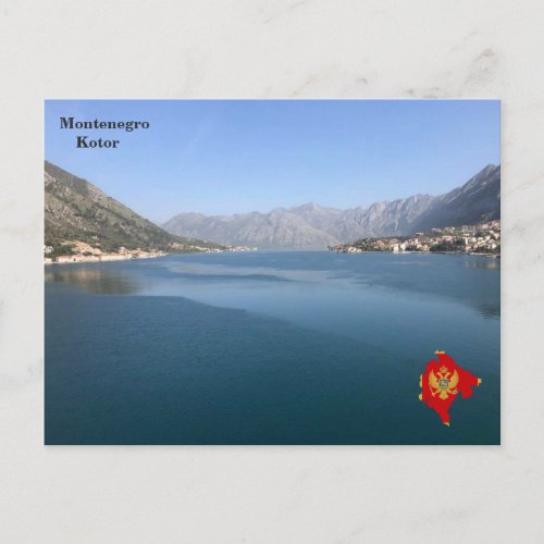 Gulf of Kotor Montenegro Postcard