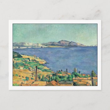 Gulf Of Marseilles By Paul Cezanne Postcard by lazyrivergreetings at Zazzle