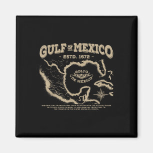 Gulf Of Mexico 1672 Map Magnet