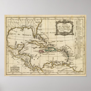 Gulf of Mexico, Caribbean Isles Poster