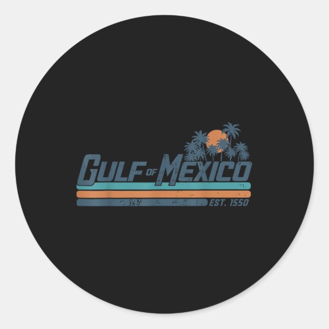 Gulf Of Mexico  Classic Round Sticker (Front)