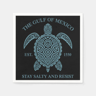 Gulf Of Mexico ESTD 1550 Stay Salty And Resist Napkins