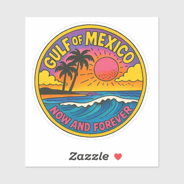 Gulf of Mexico Now and Forever Ocean Art           Sticker (Sheet)