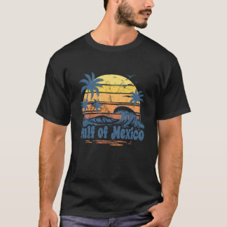 Gulf of Mexico Retro Beach Vibes for Summer Vacay T-Shirt