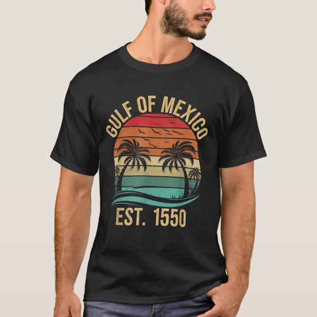 Gulf of Mexico Shirt Est 1550 Retro Vintage  (Front)