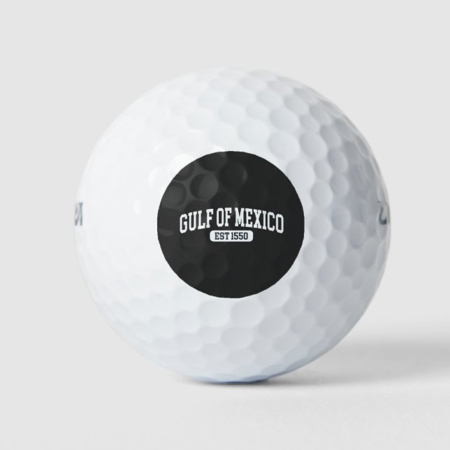 Gulf of Mexico Since 1550 America Humor Golf Balls (Front)