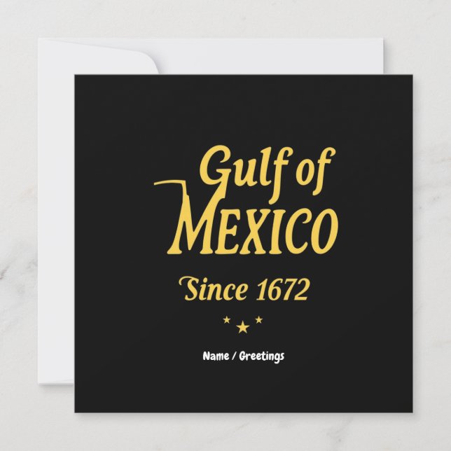 Gulf of Mexico Since 1672, Deep Dive into History Invitation (Front)