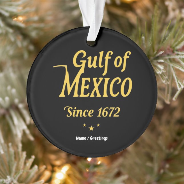 Gulf of Mexico Since 1672, Deep Dive into History Ornament (Tree)
