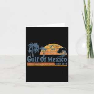 Gulf Of Mexico Since 1672 Retro Vintage Beach  Card