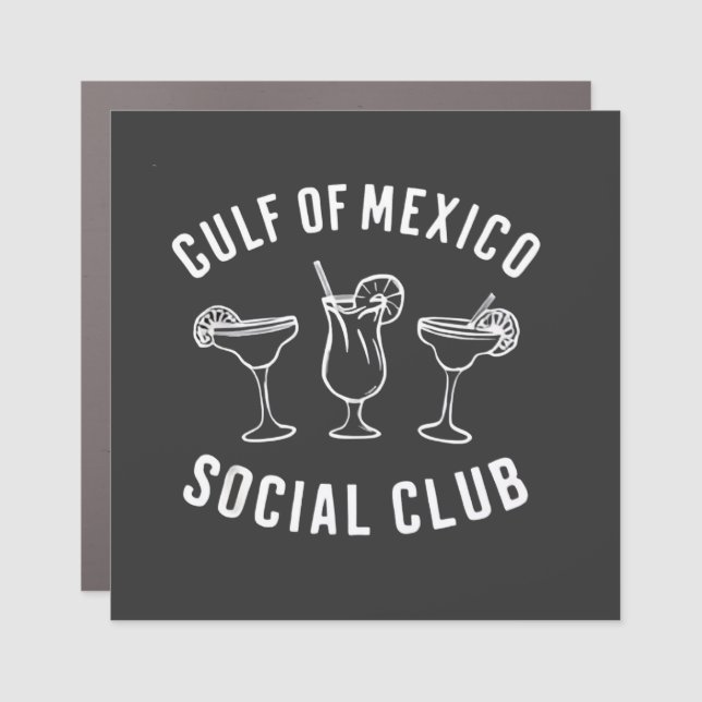 Gulf of Mexico Social Club Funny Retro  Car Magnet (Front)