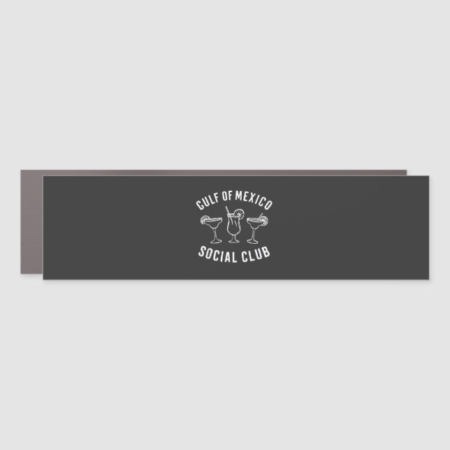 Gulf of Mexico Social Club Funny Retro  Car Magnet (Front)