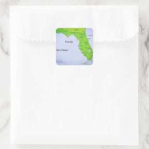 GULF OF MEXICO  SQUARE STICKER