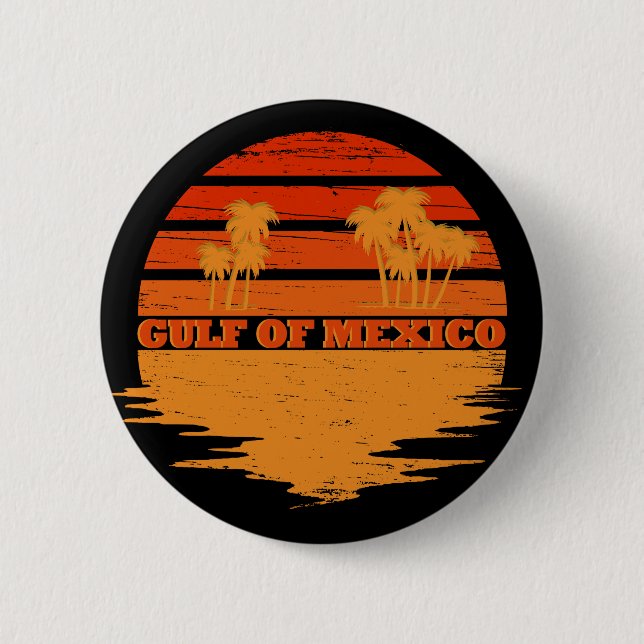 Gulf of Mexico stay salty vintage Button (Front)