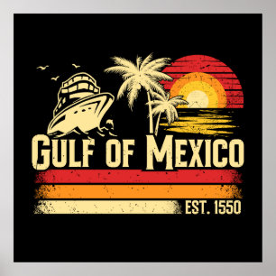 Gulf of Mexico stay salty vintage Poster