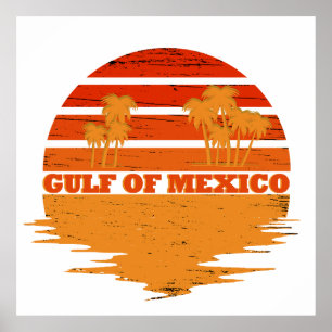 Gulf of Mexico stay salty vintage Poster