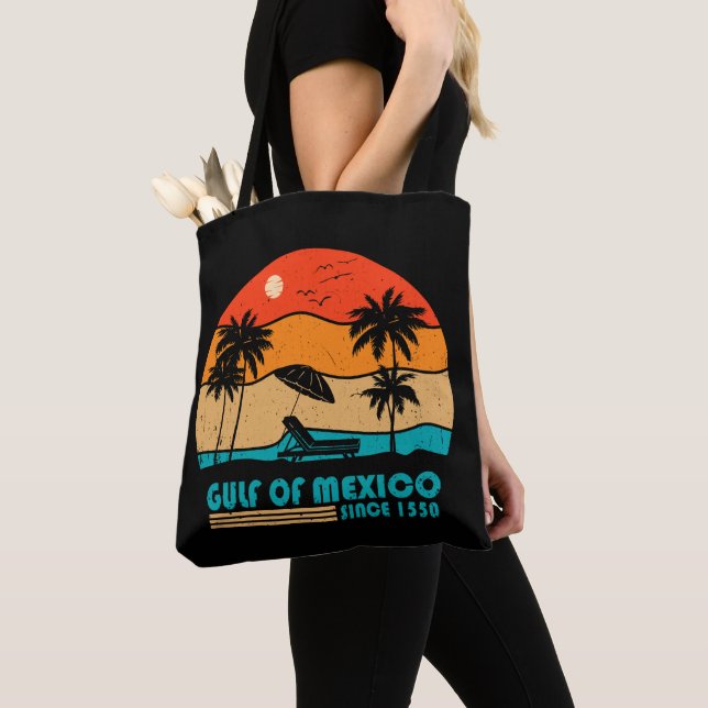 Gulf of Mexico stay salty vintage Tote Bag (Close Up)