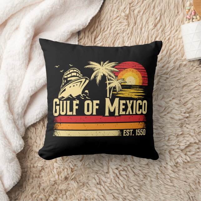 Gulf of Mexico  Throw Pillow (Blanket)