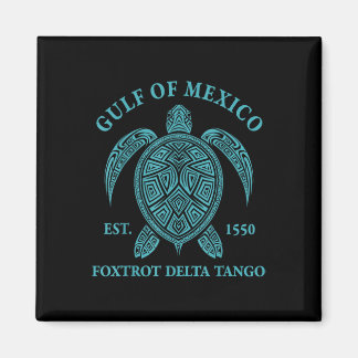 Gulf Of Mexico Turtle Foxtrot Delta Tango Est 1550 Magnet