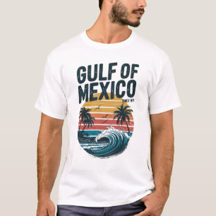 Gulf of Mexico Vintage Surf - Retro Beach Design T-Shirt