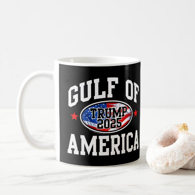 Gulf of the USA America 2025 Donald Trump Coffee Mug (With Donut)