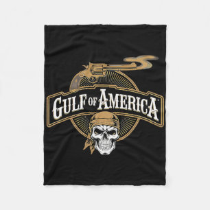 Gulf Of Us America Est 2025 Retro Vintage Beach 5 Fleece Blanket