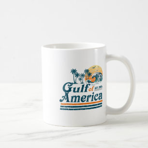 Gulf Of Us America Est 2025 Retro Vintage Beach Coffee Mug