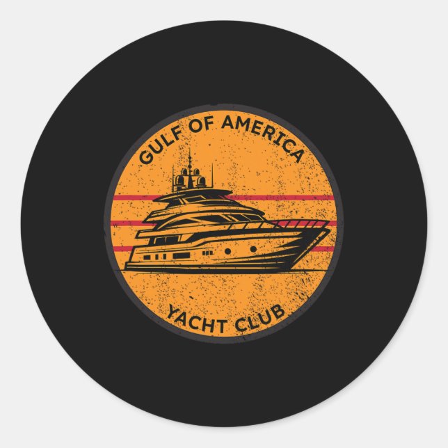 Gulf Of Us America Yacht Club Trump Gulf Of Us Ame Classic Round Sticker (Front)