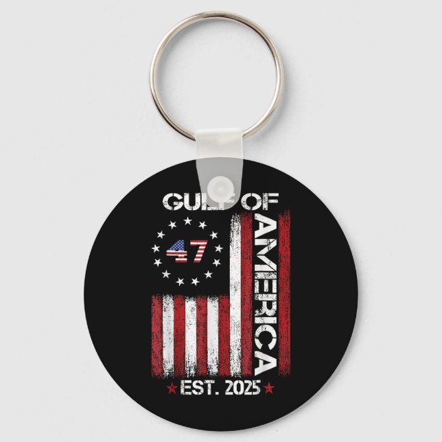 Gulf Of Usa America Est 2025  Keychain (Front)