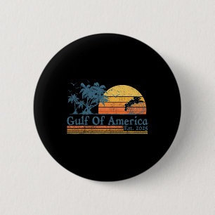 Gulf Of Usa America Est 2025 Retro Vintage Beach 2 Button