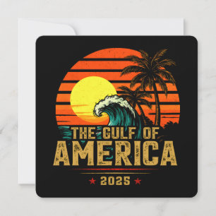 Gulf of USA America Est 2025 Retro Vintage Invitation