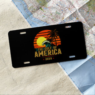 Gulf of USA America Est 2025 Retro Vintage License Plate
