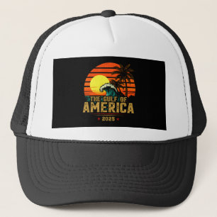 Gulf of USA America Est 2025 Retro Vintage Trucker Hat