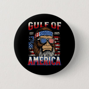 Gulf Of Usa America Trump Funny Bigfoot Mexico Pat Button