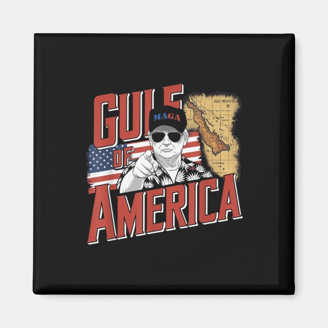 Gulf Of Usa America Trump Greeting From The Patrio Magnet (Front)