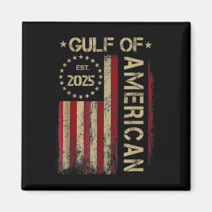 Gulf Retro Of America Est 2025 Usa American Flag M Magnet