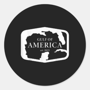 Gulf Retro Of America Est 2025 Usa American Men Wo Classic Round Sticker