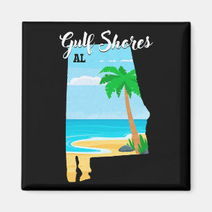 Gulf Shores Al Vintage Orange Beach Alabyma Trip V Magnet