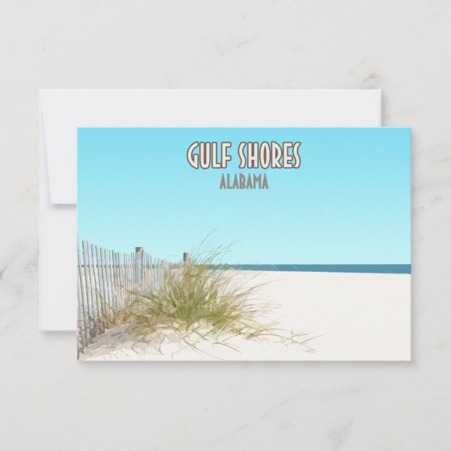 Gulf Shores Alabama Beach Flat Card (Front)