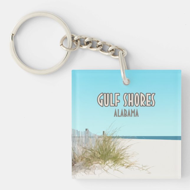 Gulf Shores Alabama Beach Keychain (Front)