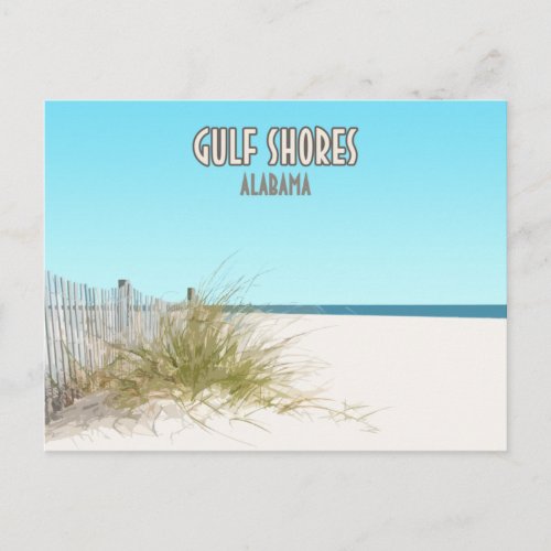 Gulf Shores Alabama Beach Postcard
