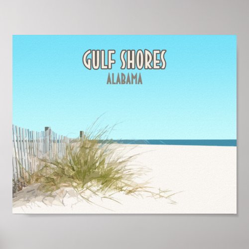Gulf Shores Alabama Beach Poster