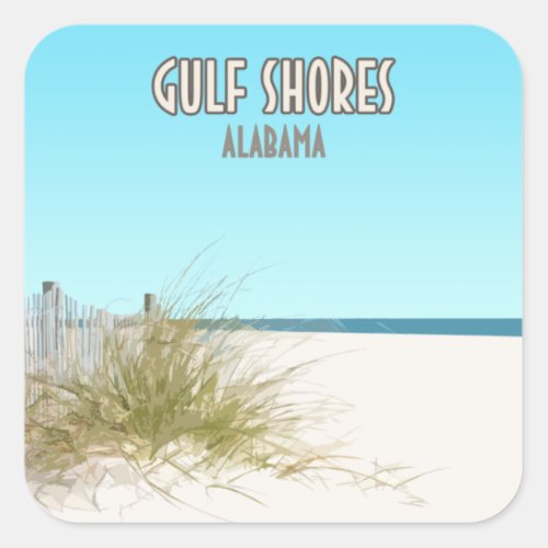Gulf Shores Alabama Beach Square Sticker